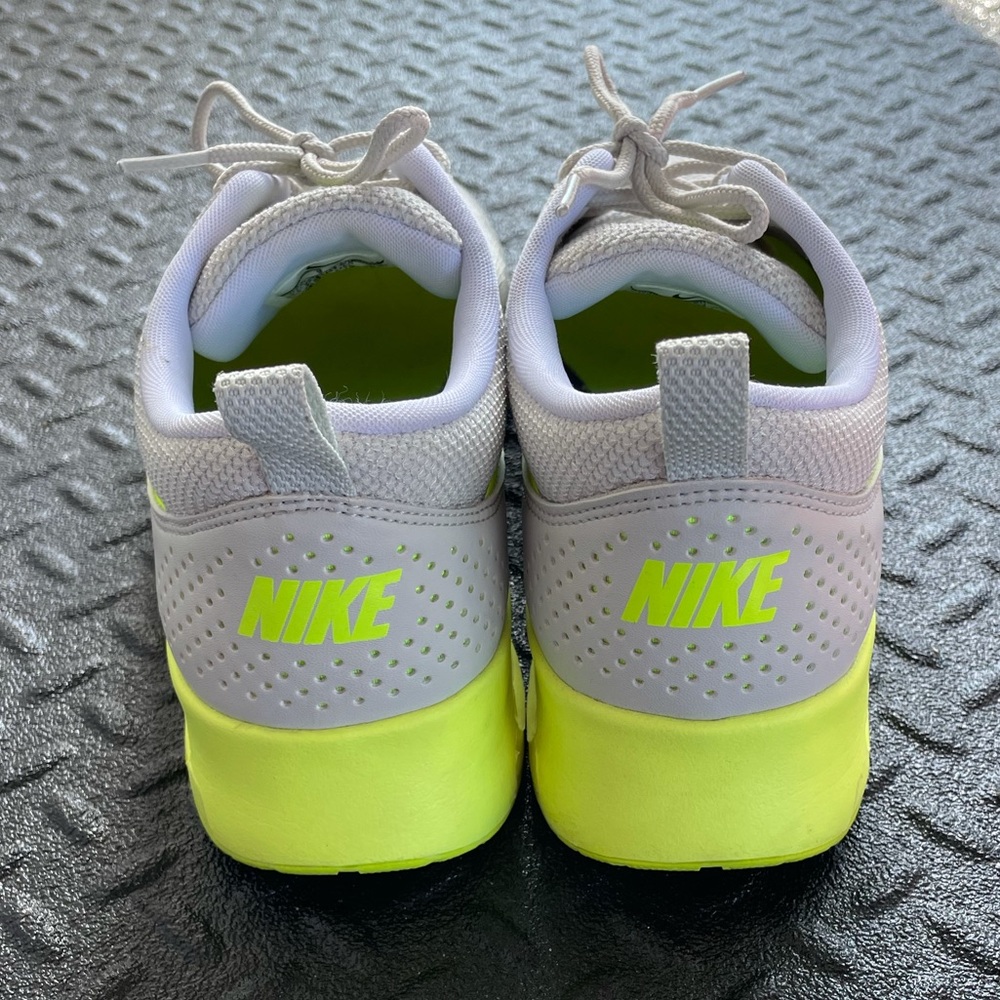 Nike Women's White and Neon Yellow Athletic Sneakers